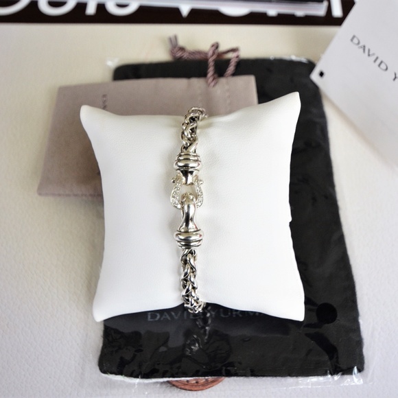 SOLD David Yurman Sterling and Diamonds .32pts - Picture 6 of 8